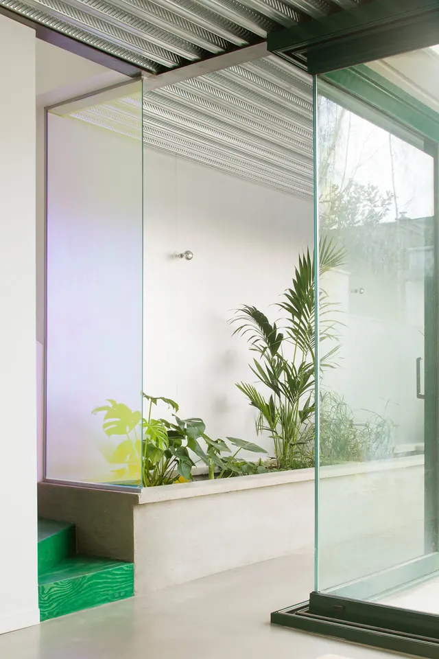 Minimalist modern bathroom interior, minimal, corporate-clean, light
