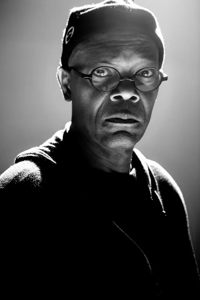 Black and white portrait strong contrast, photographic, minimalist, monochrome