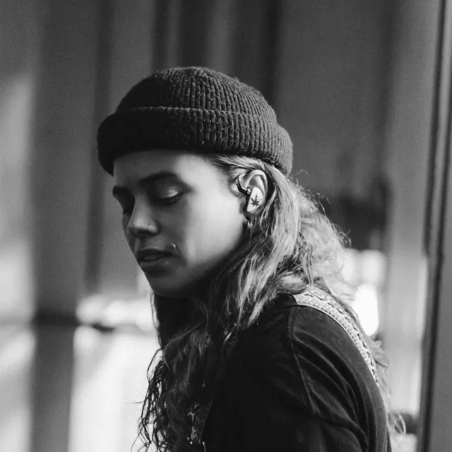 Black and white portrait with minimal details, photographic, minimal, monochrome