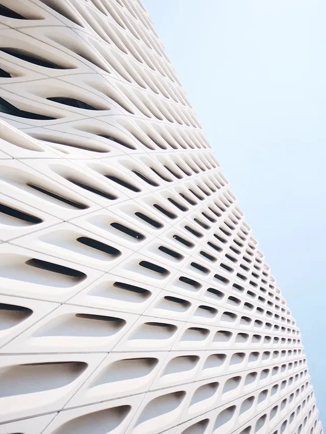 Parametric Architectural Facade, minimal, geometric, light