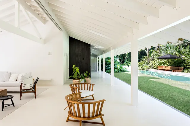 Modern Minimalist Interior with Garden View