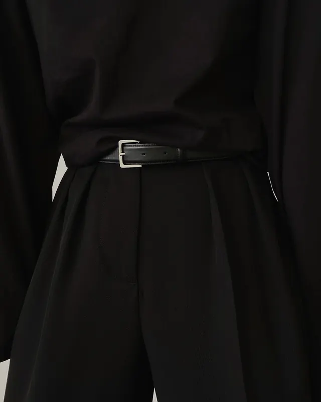 Black Tailored Suit Detail