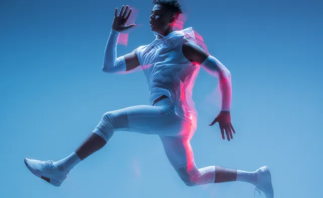 Futuristic Athlete in Motion