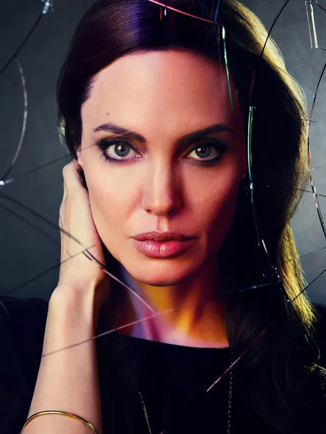 Portrait with Linear Overlays