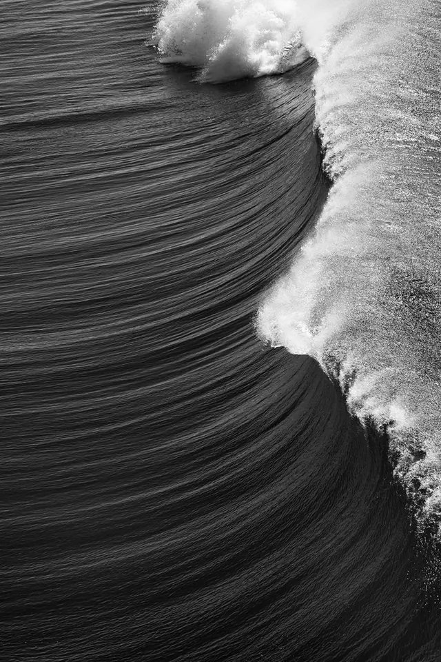 Monochrome Ocean Wave Texture
