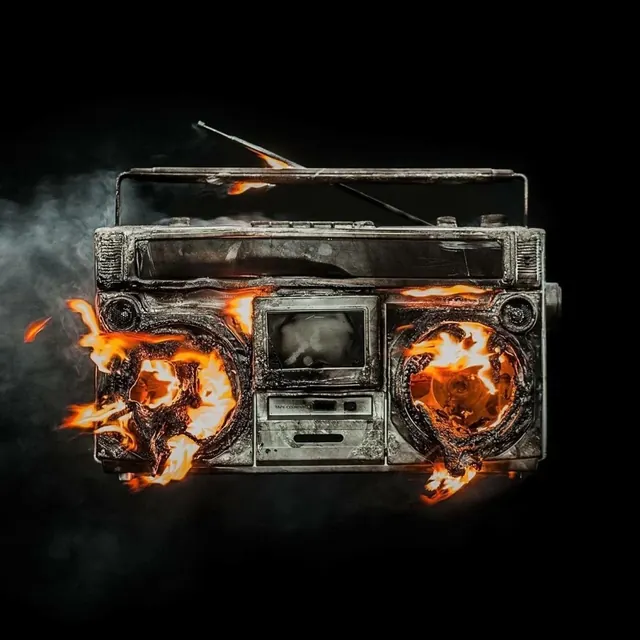 Burning Vintage Radio