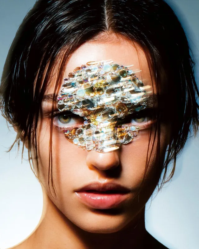 Abstract Face Mask Portrait