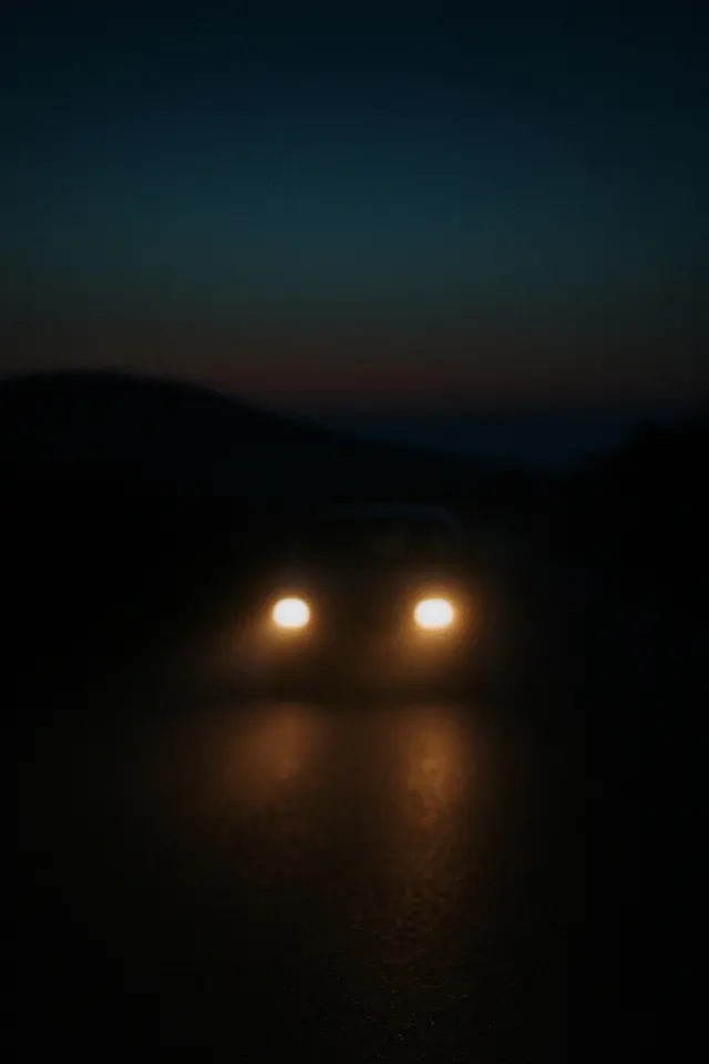 Night Road Headlights