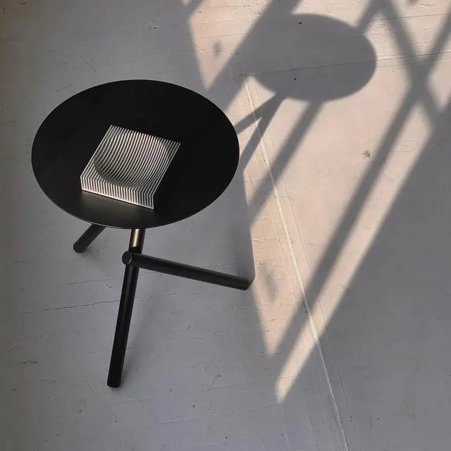 Minimalist Chair with Shadow Play, minimal, monochrome, high-contrast