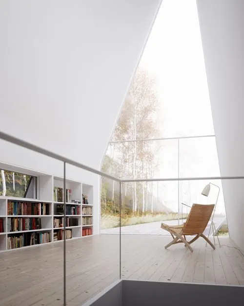 Minimalist Interior with Floor-to-Ceiling Windows
