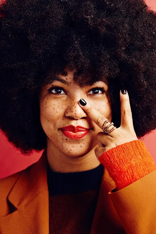 Portrait of a Woman with Afro Hair