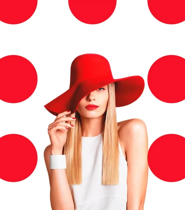 Red Hat Fashion Portrait