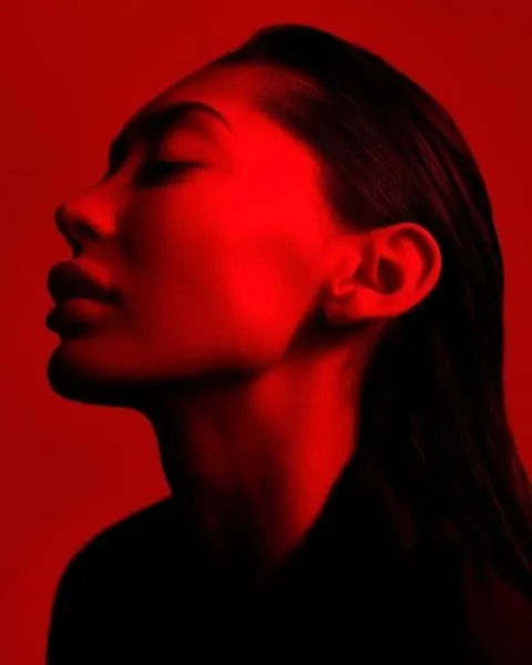Red Lit Portrait
