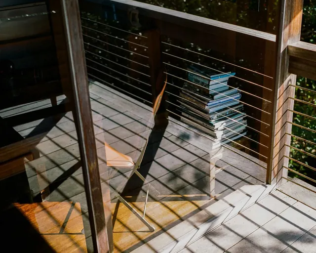 Architectural Interior with Linear Shadows
