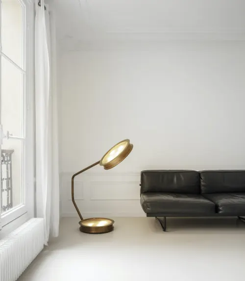 Minimalist Interior with Floor Lamp