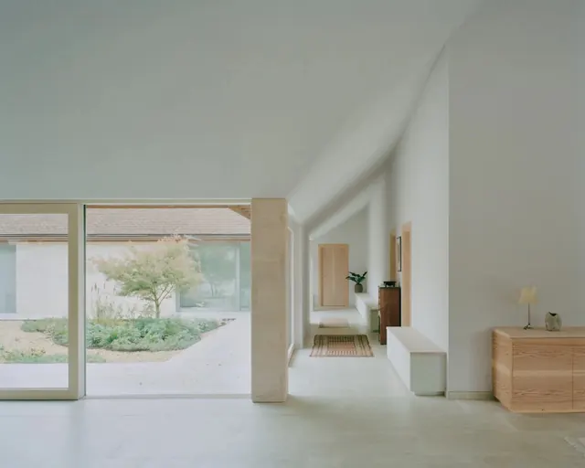 Soft Greige Minimalist Architecture, photographic, minimal, cool