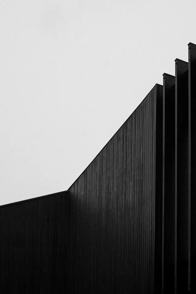 Architectural staircase geometric study, dark-mode, photographic, dark