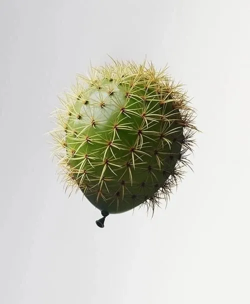Cactus sphere botanical photography, photographic, minimal, light