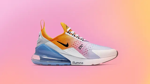Nike Air Max 270 gradient, photographic, gradient-heavy, vibrant
