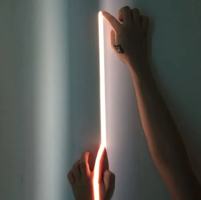 Glowing Vertical Light Line