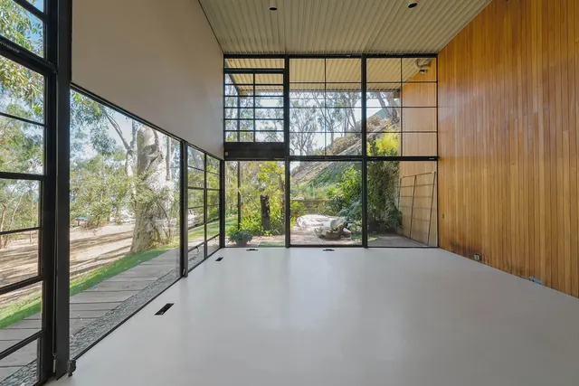 Eames House interior view, minimal, photographic, light