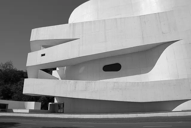 Brutalist Architectural Structure, brutalist, monochrome, monochrome