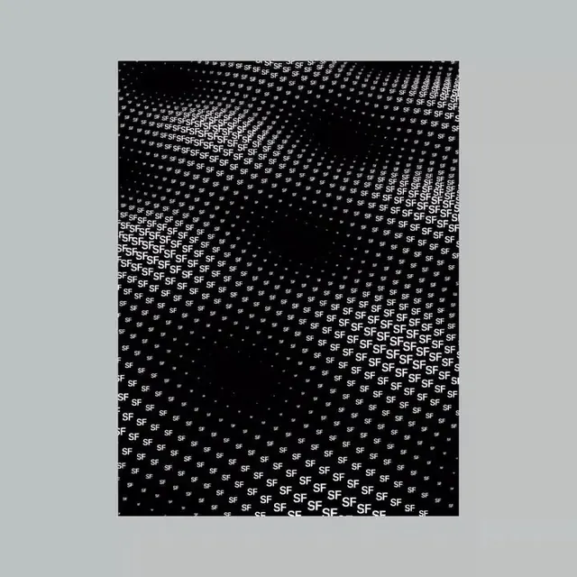 Abstract architectural fragment with strong verticals, technical, geometric, monochrome