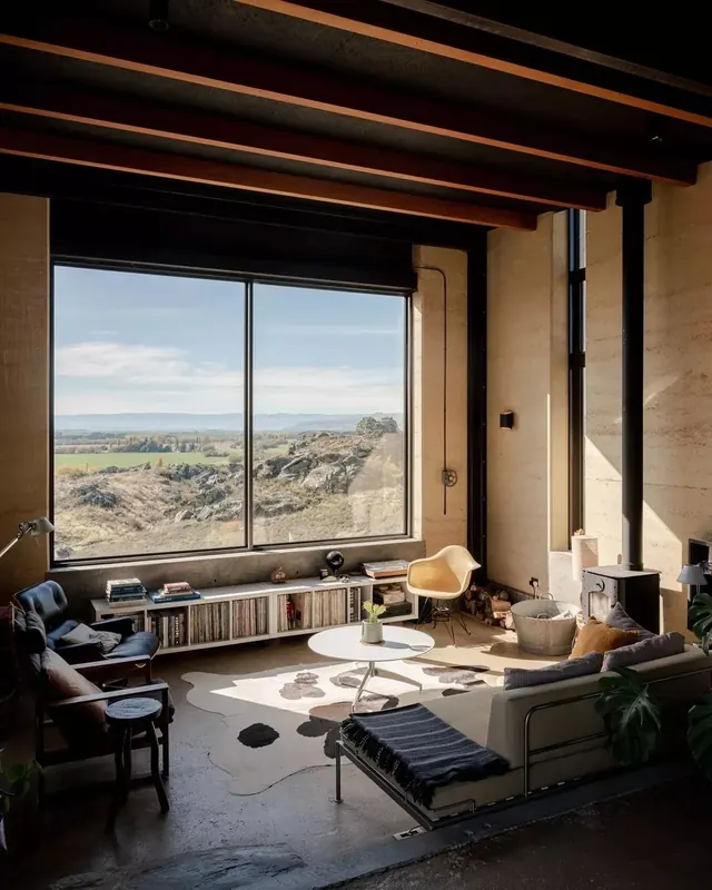Instagram interior design: modern living room, photographic, warm