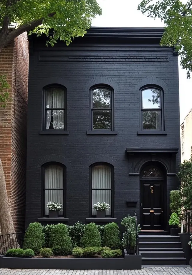Dark Minimalist Architecture Exterior, photographic, minimal, dark