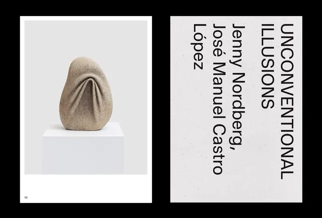 Minimalist ceramic vessel design publication spread, minimal, editorial, monochrome