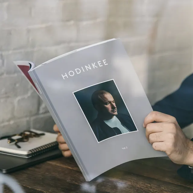 Hodinkee magazine volume 2 product shot, photographic, minimal, light