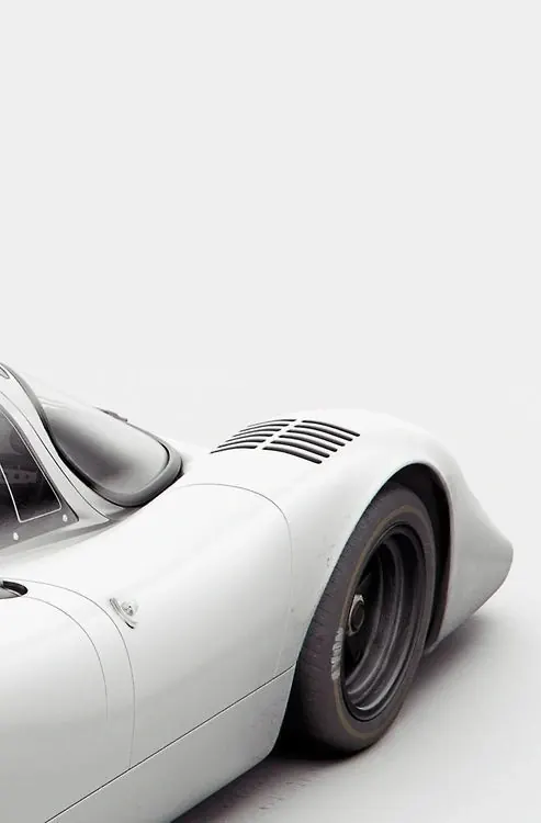 Minimalist classic car detail shot, photographic, minimal, light