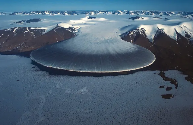Aerial Glacial Landscape
