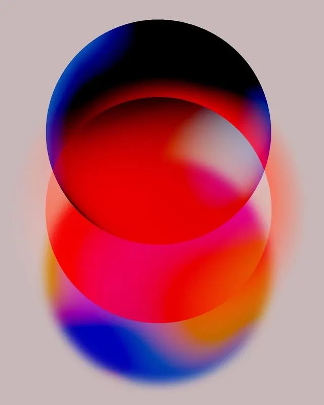 Rich jewel-tone study with red and navy, photographic, editorial, vibrant