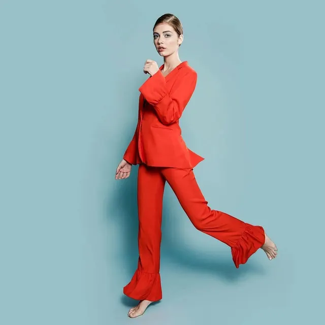 Model in Red Suit