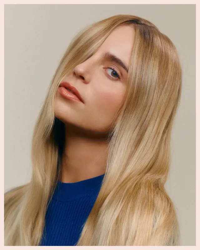 Portrait of a woman with blonde hair