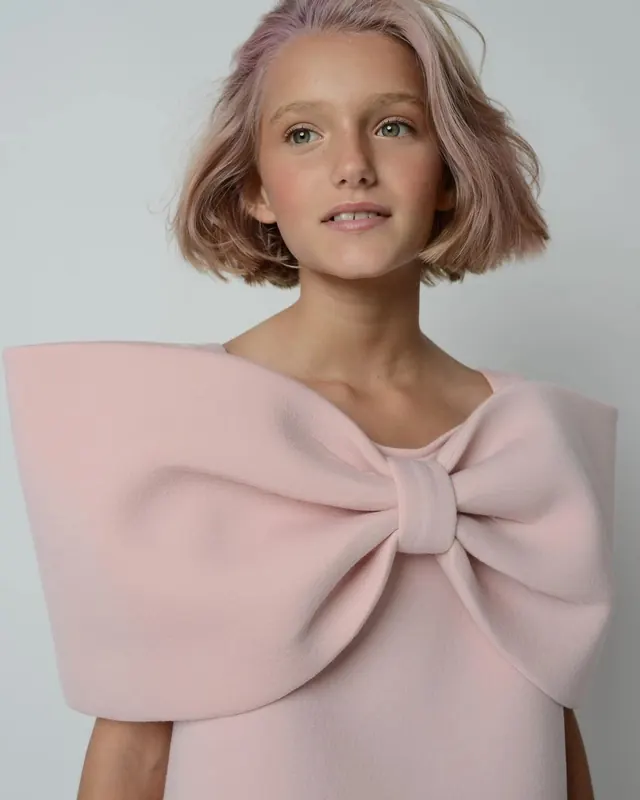 Pink Bow Fashion Portrait