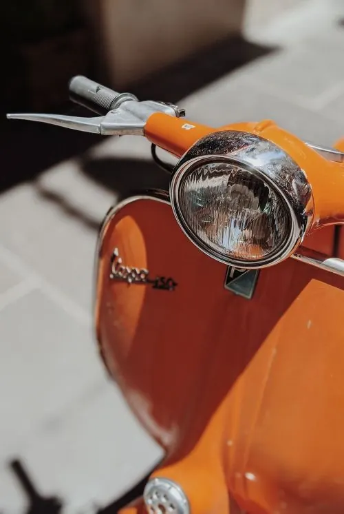 Orange Vintage Scooter Detail