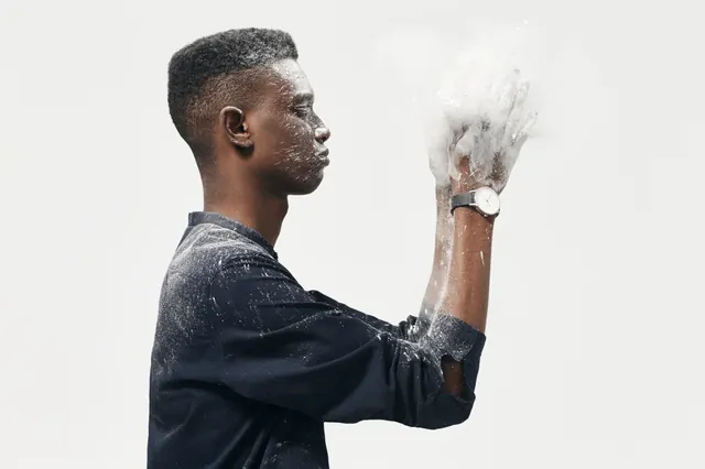 Athlete with Chalk Dust