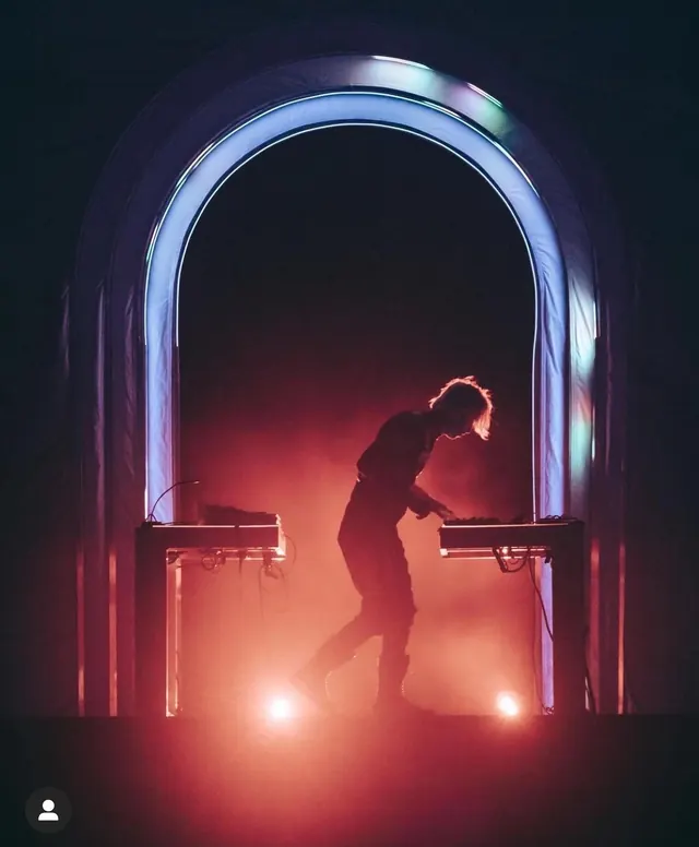 Silhouette in Glowing Portal