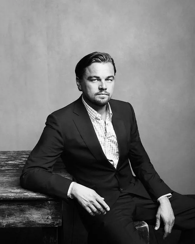 Monochrome Portrait of a Man in Suit