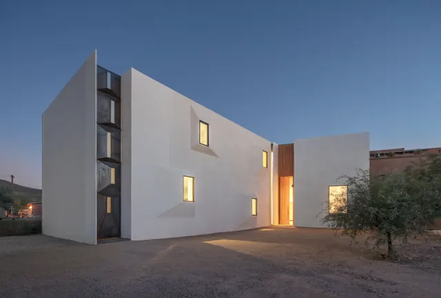Modernist Architecture at Dusk