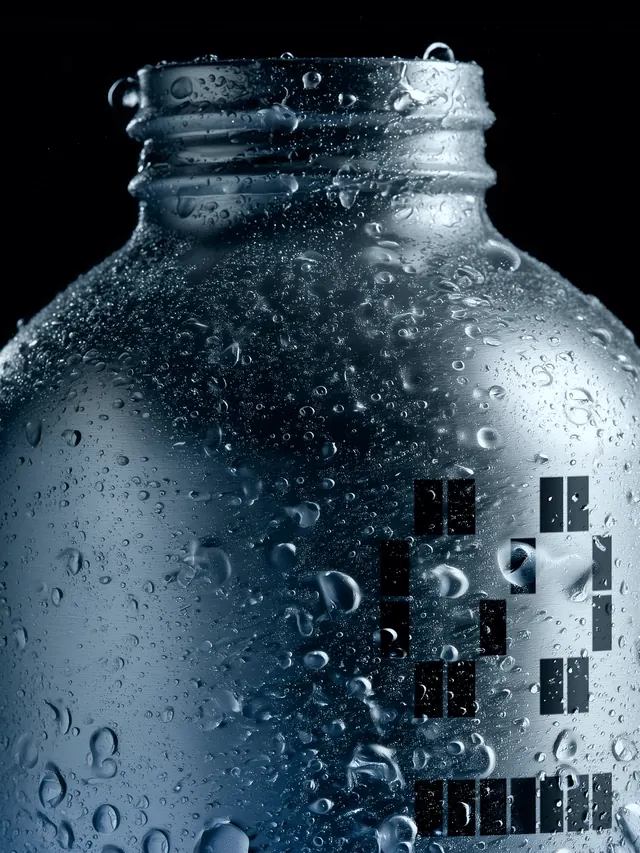 Condensation on Glass Bottle