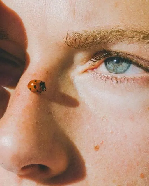 Close-up Portrait with Freckles