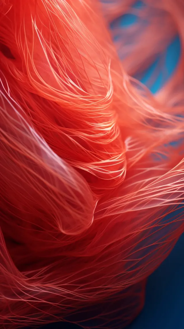 Abstract Red Fiber Texture