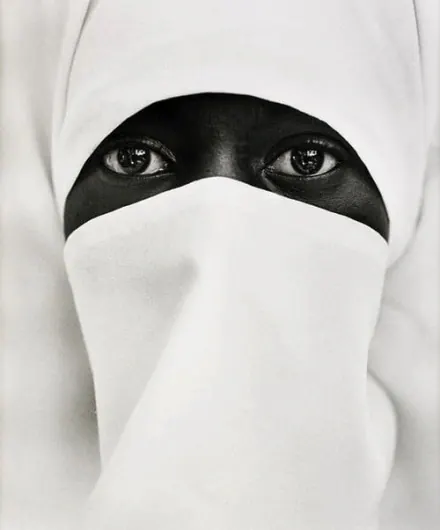 High-contrast monochrome masked portrait, monochrome, minimalist, monochrome