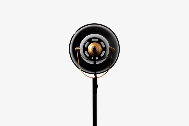 Mid-century pendant lamp with sculptural base, minimalist, photographic, light
