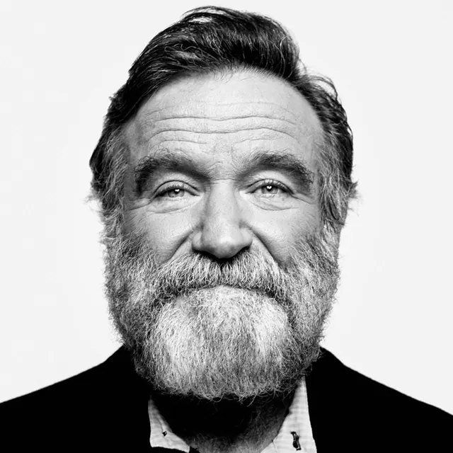 Portrait photograph of man with beard, photographic, monochrome, dark