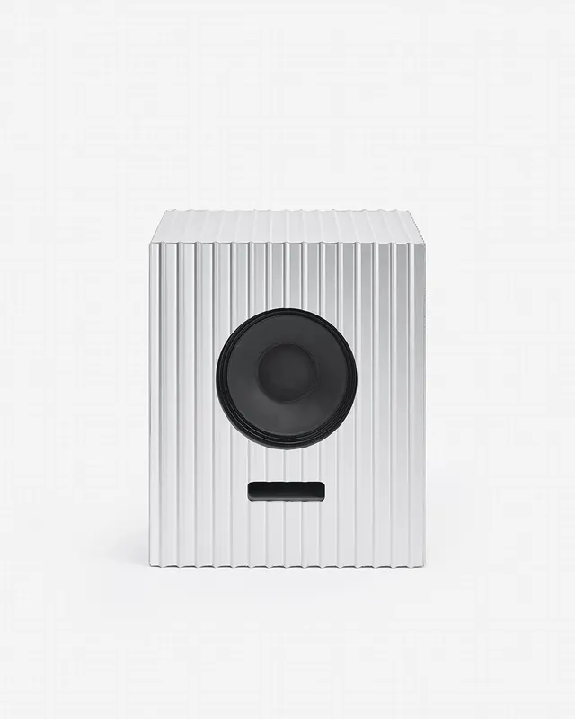 Rimowa luggage product shot on neutral background, photographic, minimal, light