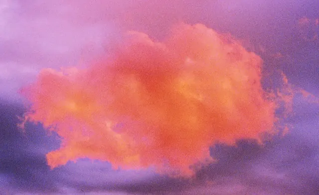 Painterly cloud and sky landscape, photographic, painterly, warm